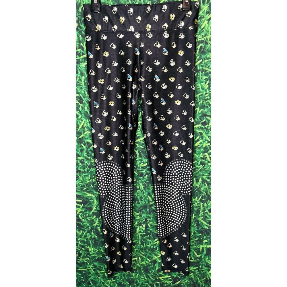 Terez Disney The Many Faces of Mickey Mouse Tall Band Black Medium Leggings AOP - Picture 2 of 6